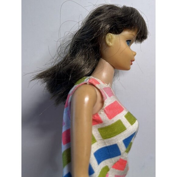 Barbie 1958 Mattel Midge #6 Patented Brunette Hair Dress No Green Ear! Blue Eyes - Picture 6 of 7